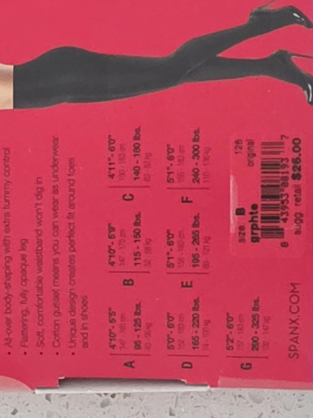 New SPANX Black Opaque Shaping Tights